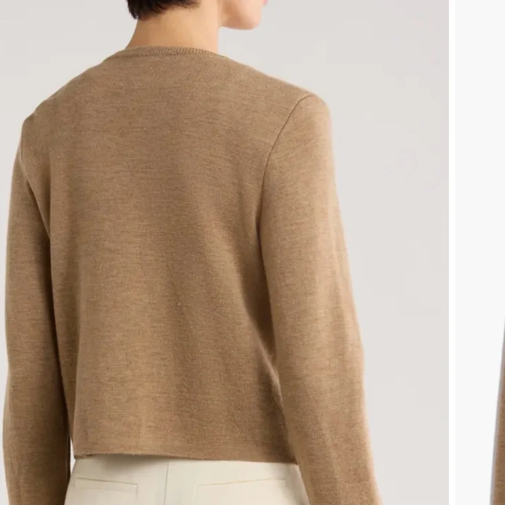 Bruno Magli Merino Wool Crop Cardigan